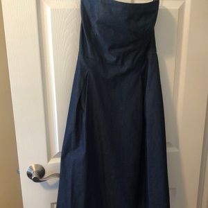 Strapless denim sundress